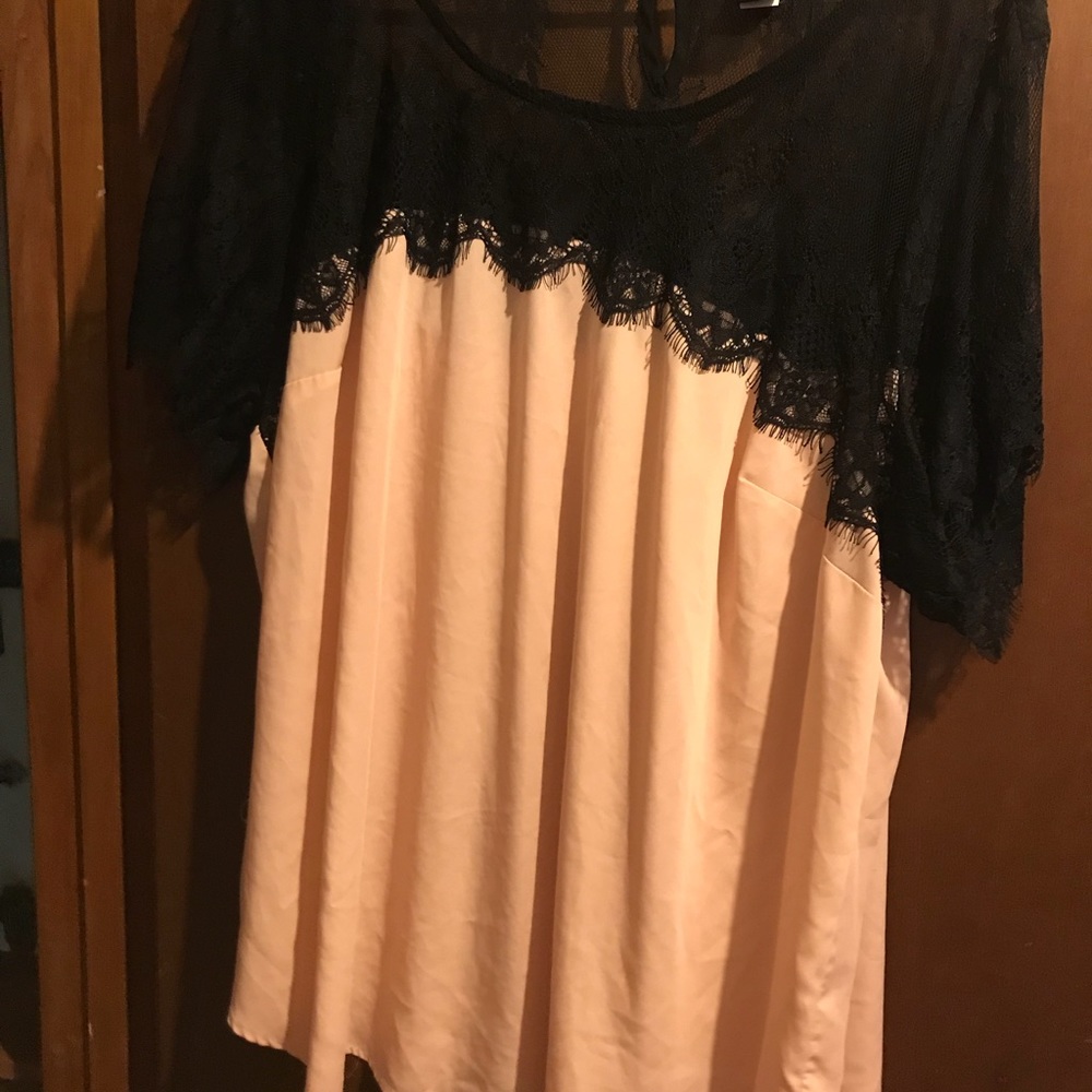 Pink and black Torrid top